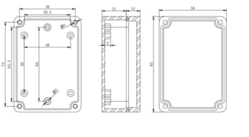 83*58*33mm small terminal junction box electric with clear top