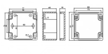 83*81*56mm Factory direct supply IP65 waterproof electric cctv junction box